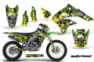 Kawasaki KLX450 Enduro Dirt Bike Graphic Kit - 2008-2016 Motorhead Green