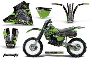 Kawasaki KX125 Dirt Bike Graphic Kit - 1983-1985 Toxicity Green