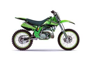 Kawasaki KX125 Dirt Bike Graphic Kit - 1992-1993 Diamond Race Green