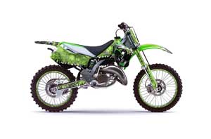 Kawasaki KX125 Dirt Bike Graphic Kit - 1994-1998 Reaper Green