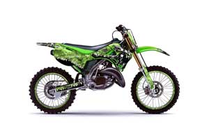 Kawasaki KX250 Dirt Bike Graphic Kit - 1999-2002 Reaper Green
