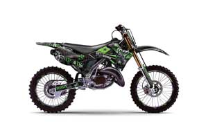 Kawasaki KX125 Dirt Bike Graphic Kit - 1999-2002 Toxicity Green