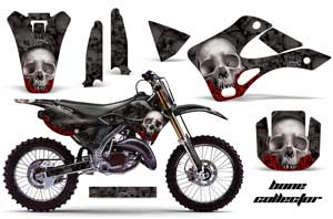 Kawasaki KX250 Dirt Bike Graphic Kit - 1999-2002 Reaper Black