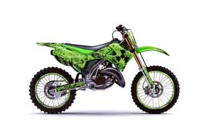 Kawasaki KX125 Dirt Bike Graphic Kit - 1999-2002 Meltdown Green