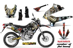 Kawasaki KLX250 Enduro Dirt Bike Graphic Kit - 2008-2018 Number of the Beast