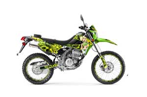 Kawasaki KLX250 Enduro Dirt Bike Graphic Kit - 2008-2018 Motorhead Mandy Green