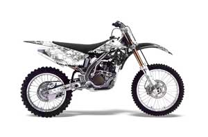 Kawasaki KX250F Dirt Bike Graphic Kit - 2004-2005 Reaper White