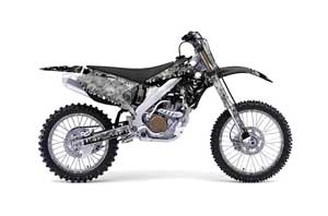 Kawasaki KX250F Dirt Bike Graphic Kit - 2006-2008 Reaper Silver