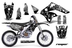 Kawasaki KX250F Dirt Bike Graphic Kit - 2006-2008 Reaper Silver