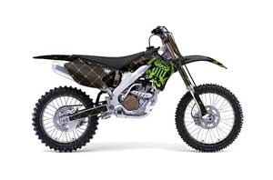 Kawasaki KX250F Dirt Bike Graphic Kit - 2006-2008 Silver Star - Reloaded Green