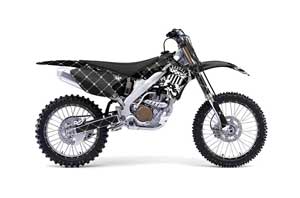 Kawasaki KX250F Dirt Bike Graphic Kit - 2006-2008 Silver Star - Reloaded White
