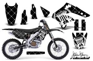 Kawasaki KX250F Dirt Bike Graphic Kit - 2006-2008 Silver Star - Reloaded White