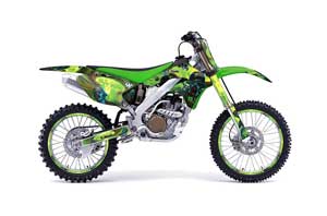 Kawasaki KX250F Dirt Bike Graphic Kit - 2006-2008 Zombie Trooper Green