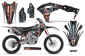 Kawasaki KX250F Dirt Bike Graphic Kit - 2017-2018 WW2