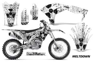 Kawasaki KX250F Dirt Bike Graphic Kit - 2017-2018 Meltdown White