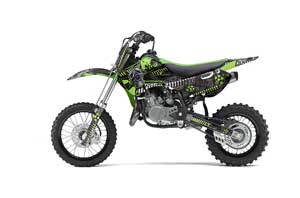 Kawasaki KX65 Dirt Bike Graphic Kit - 2002-2018 Toxicity Green