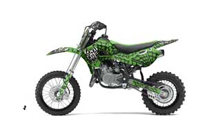 Kawasaki KX65 Dirt Bike Graphic Kit - 2002-2018 Widow Maker Green