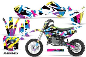 Kawasaki KLX110 Dirt Bike Graphic Kit - 2002-2009 Flashback