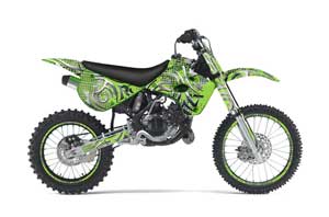 Kawasaki KX80 Dirt Bike Graphic Kit - 1995-1997 Deaden Green