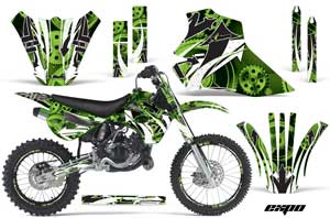 Kawasaki KX80 Dirt Bike Graphic Kit - 1995-1997 Expo Green