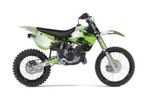 Kawasaki KX80 Dirt Bike Graphic Kit - 1995-1997 Carbon X Green