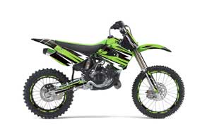 Kawasaki KX85 Dirt Bike Graphic Kit - 2001-2013 Attack Green