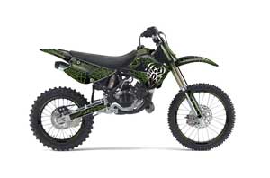 Kawasaki KX85 Dirt Bike Graphic Kit - 2001-2013 Widow Maker Green