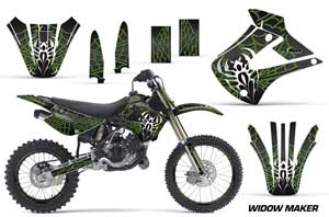 Kawasaki KX85 Dirt Bike Graphic Kit - 2001-2013 Widow Maker Green