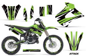 Kawasaki KX85 Dirt Bike Graphic Kit - 2001-2013 Attack Green