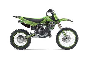 Kawasaki KX85 Dirt Bike Graphic Kit - 2001-2013 Reaper Green