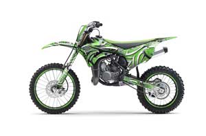 Kawasaki KX100 Dirt Bike Graphic Kit - 2014-2020 Deaden Green