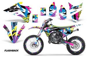 Kawasaki KX100 Dirt Bike Graphic Kit - 2014-2020 Flashback