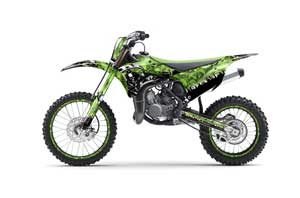 Kawasaki KX85 Dirt Bike Graphic Kit - 2014-2020 Reaper Green