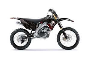 Kawasaki KXF250 Dirt Bike Graphic Kit - 2009-2012 Bone Collector Black