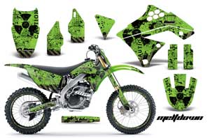 Kawasaki KXF250 Dirt Bike Graphic Kit - 2009-2012 Meltdown Green