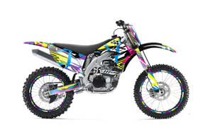 Kawasaki KXF250 Dirt Bike Graphic Kit - 2009-2012 Flashback