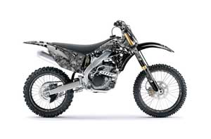 Kawasaki KXF250 Dirt Bike Graphic Kit - 2009-2012 Reaper Silver