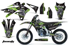Kawasaki KXF250 Dirt Bike Graphic Kit - 2013-2016 Toxicity Green