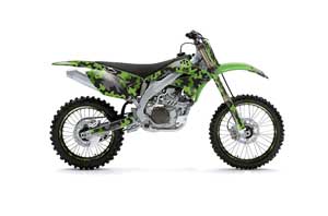 Kawasaki KXF450 Dirt Bike Graphic Kit - 2006-2008 Camoplate Green
