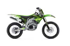Kawasaki KXF450 Dirt Bike Graphic Kit - 2009-2011 Carbon X Green