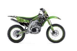 Kawasaki KXF450 Dirt Bike Graphic Kit - 2009-2011 Reaper Green