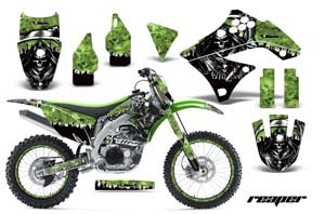 Kawasaki KXF450 Dirt Bike Graphic Kit - 2009-2011 Reaper Green