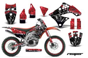 Kawasaki KXF450 Dirt Bike Graphic Kit - 2009-2011 Reaper Red