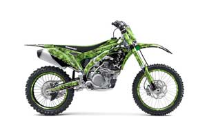 Kawasaki KXF450 Dirt Bike Graphic Kit - 2016 Reaper Green