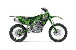 Kawasaki KXF450 Dirt Bike Graphic Kit - 2016 Widow Maker Green