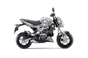 Kawasaki Z125 Pro Dirt Bike Graphic Kit - 2017-2021 Reaper White