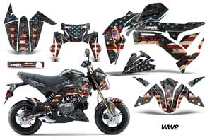 Kawasaki Z125 Pro Dirt Bike Graphic Kit - 2017-2021 WW2