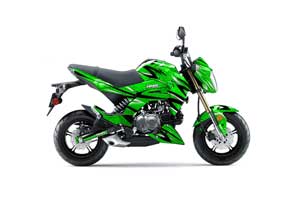 Kawasaki Z125 Pro Dirt Bike Graphic Kit - 2017-2021 Fade Green