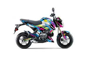 Kawasaki Z125 Pro Dirt Bike Graphic Kit - 2017-2021 Flashback
