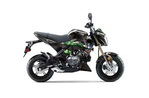 Kawasaki Z125 Pro Dirt Bike Graphic Kit - 2017-2021 Mad Hatter Green
